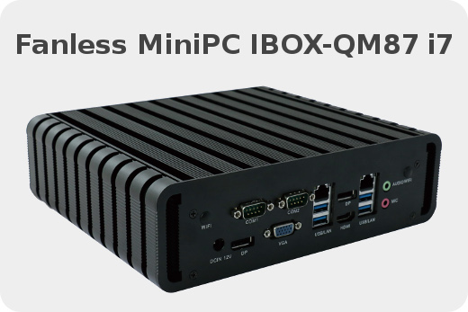 Industrial computer Fanless MiniPC IBOX-QM87 i7